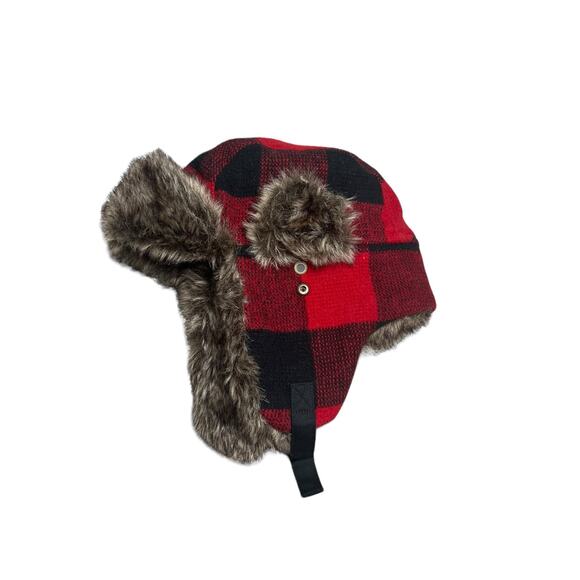Red plaid trapper hat - Picture 1 of 4